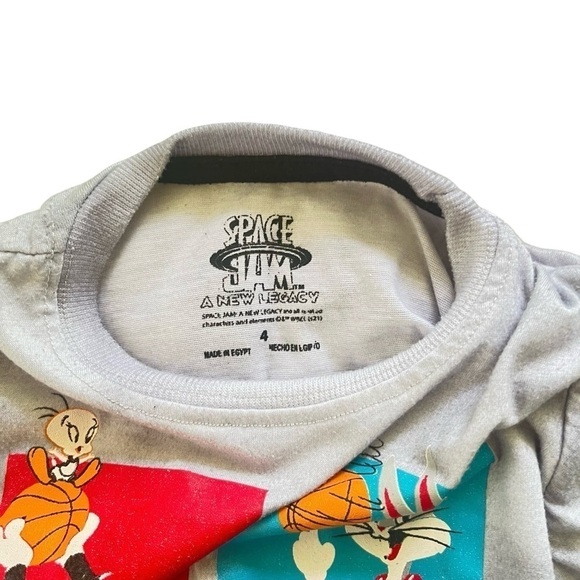 Space Jam pajama top tie-dye gray graphic design Boys 4 - Picture 6 of 8